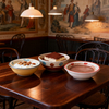Wholesale HARVIT Bohemian Hand-Painted Stoneware Salad/Soup Bowls 7'' Eco-Friendly Bulk Home Decor