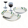 2014 Cheap Square English Porcelain Brand Names Dinner Set House Designs Dishwasher Safe Microwave Safe Oven Safe Contemporary