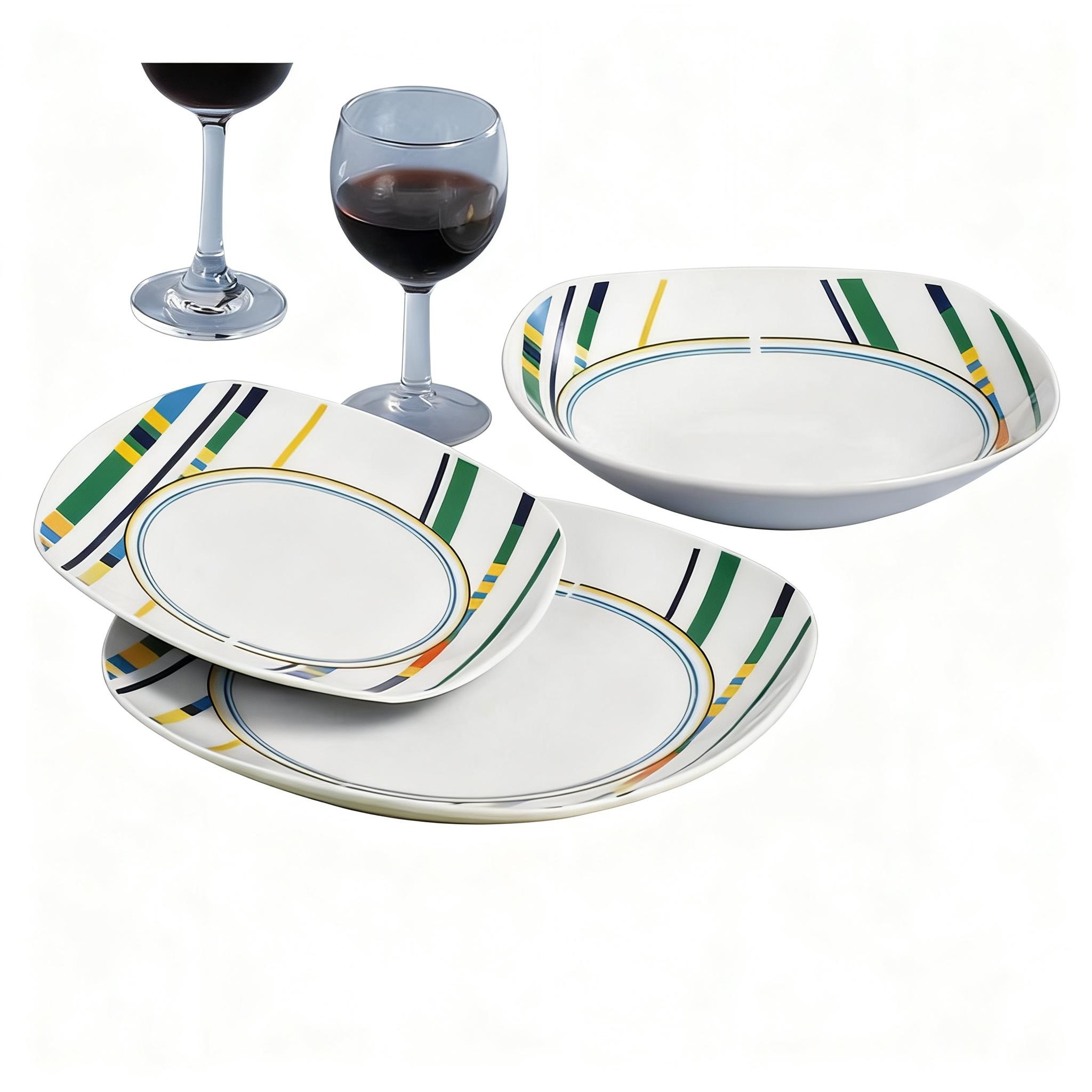 2014 Cheap Square English Porcelain Brand Names Dinner Set House Designs Dishwasher Safe Microwave Safe Oven Safe Contemporary