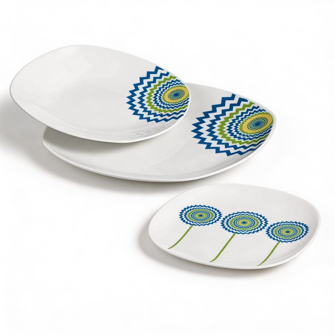Wholesale Harvit 18-Piece Porcelain Dinner Set for 6 People High Quality Modern Dinnerware for Party Use