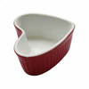 White Stoneware for Cereal Bowl and Porcelain Cake Mini Bowl Red Heart Design Cute Eco-Friendly Business Gifts
