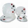 30pcs HARVIT Brand Ceramic Dinner Plate Set with Flower Design for Party Use Guangxi Origin