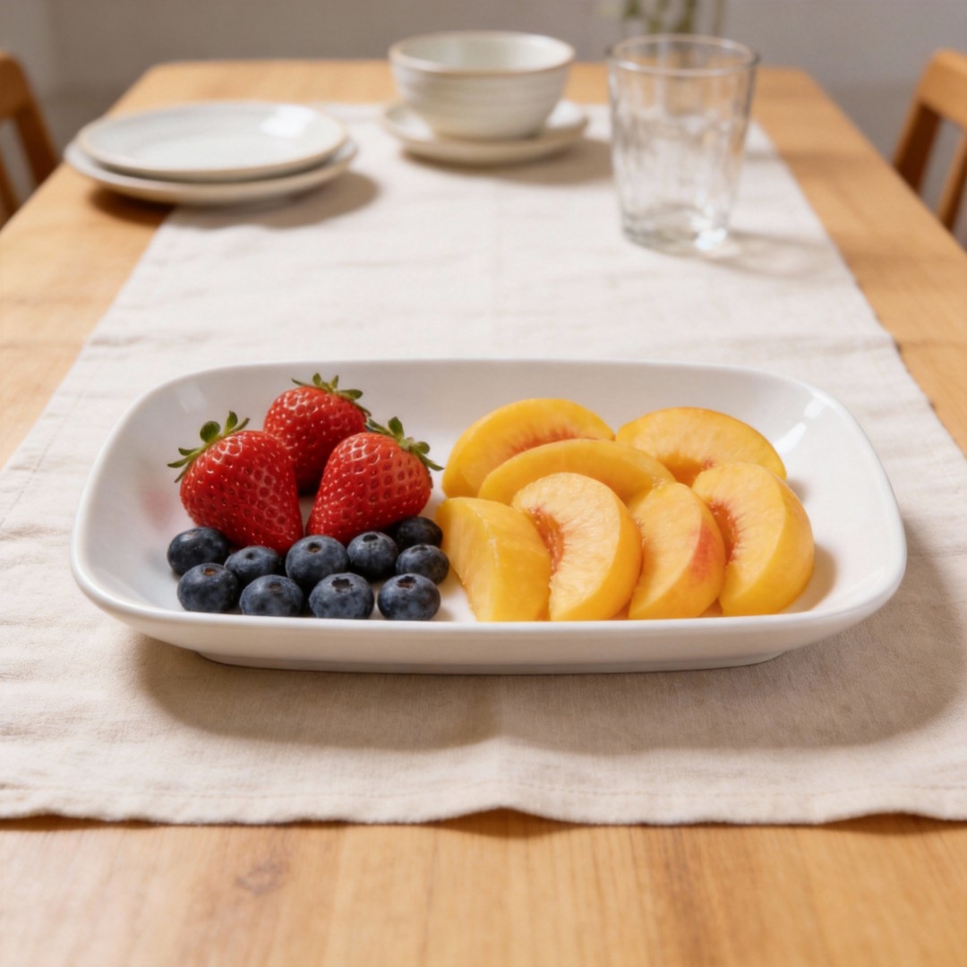 HARVIT 6'' Ceramic Eco-Friendly Minimalist Restaurant Butter Dish for Business Gifts