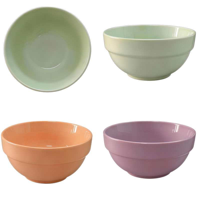HARVIT Daily Use Classic Hunan Stoneware/Porcelain Eco-Friendly Stackable Soup And Rice Bowl Set