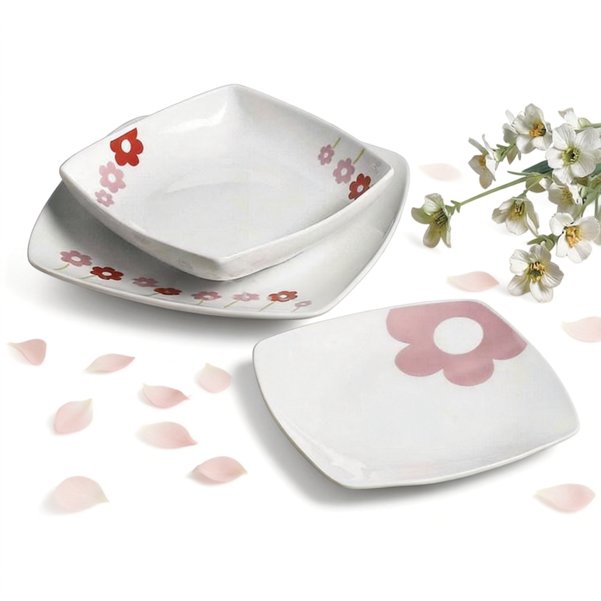 2014 Cheap Square English Porcelain Brand Names Dinner Set House Designs Dishwasher Safe Microwave Safe Oven Safe Contemporary