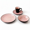 Green Roscher Blue Crackle Japanese Design Stoneware Dinnerware Set 16pc Party Dining Plates Sample Free