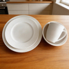 Harvit 16-Piece Embossed Minimalist Stoneware Dinner Set for Parties