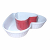 White Stoneware for Cereal Bowl and Porcelain Cake Mini Bowl Red Heart Design Cute Eco-Friendly Business Gifts