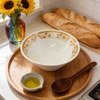 White Porcelain Ceramic Bowls Silver Edge Stoneware Design-Eco-Friendly Classic Dinnerware for Business Gifts Imported Africa