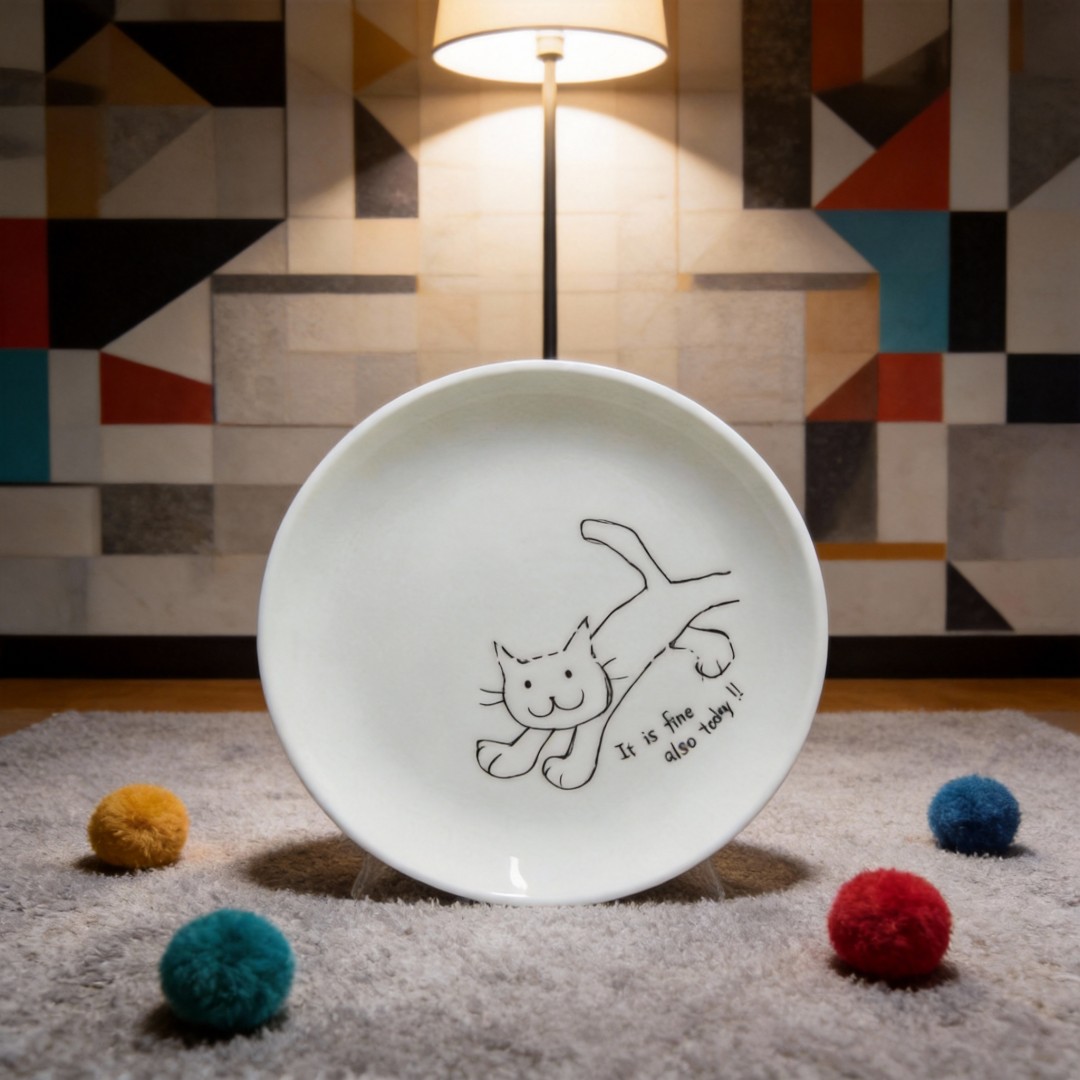 White Porcelain Plate/Stock Plate/Cheap Porcelain Plate-HARVIT Or YOUR BRAND Cartoon Design Business Gift