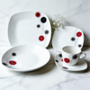 30pcs HARVIT Brand Ceramic Dinner Plate Set with Flower Design for Party Use Guangxi Origin