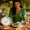 Stock Price Inexpensive Guangxi Fine Porcelain Dinnerware Set by HARVIT Contemporary Design for Party Use