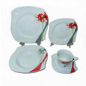 S Shape 20Pcs Elegance Fine Porcelain Dinner Set-Fine Chinese Porcelain Dinnerware From Guangxi Harvit Brand for Party Use