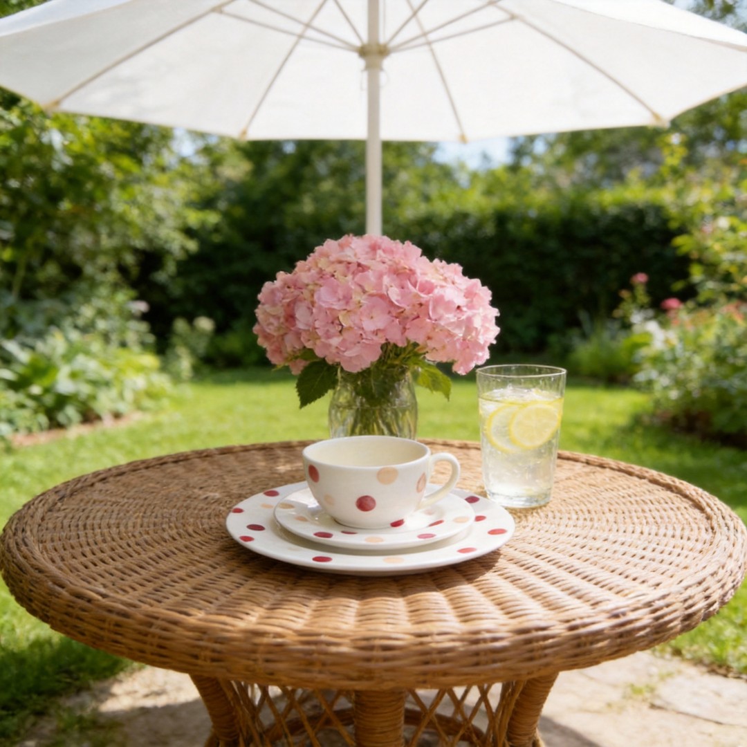 16Pcs HARVIT Cute Shanghai Dinnerware Sets with Red Polka Dot Ceramic Tableware for Party Use