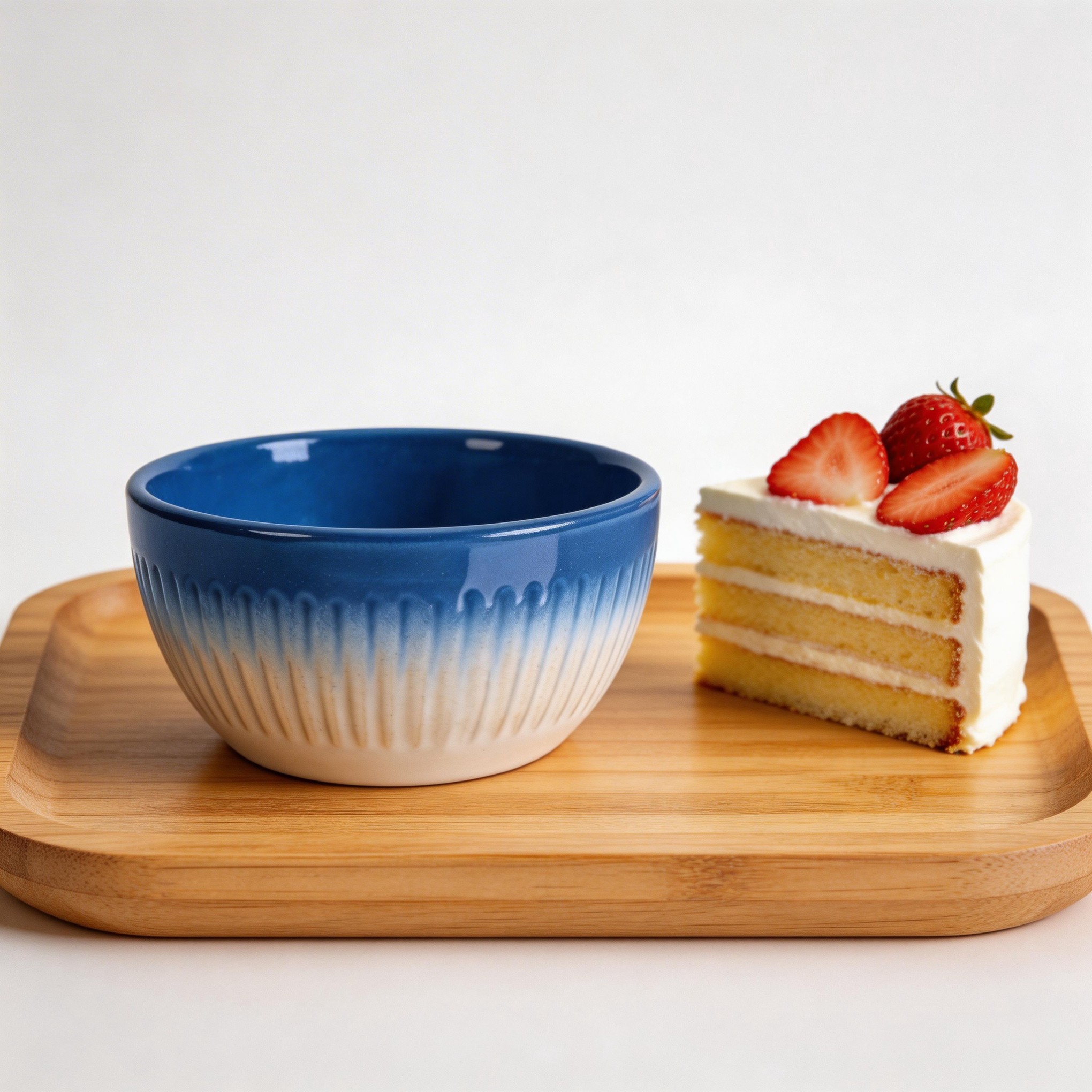 4'' Porcelain Gradient Cake Serving Bowl for Wedding Business Gift