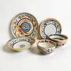 Embossed Pad Printing 20-Piece Ceramic Stoneware Dinner Set-Durable Eco-Friendly Portable & Reusable