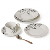 30 Pcs Round Modern Japanese Porcelain Dinnerware Sets with Flower Design-English & Royal Porcelain Tableware