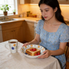 16-Piece Stoneware Dinnerware Set with Hand-painted Design HARVIT Brand Country Style Party Use