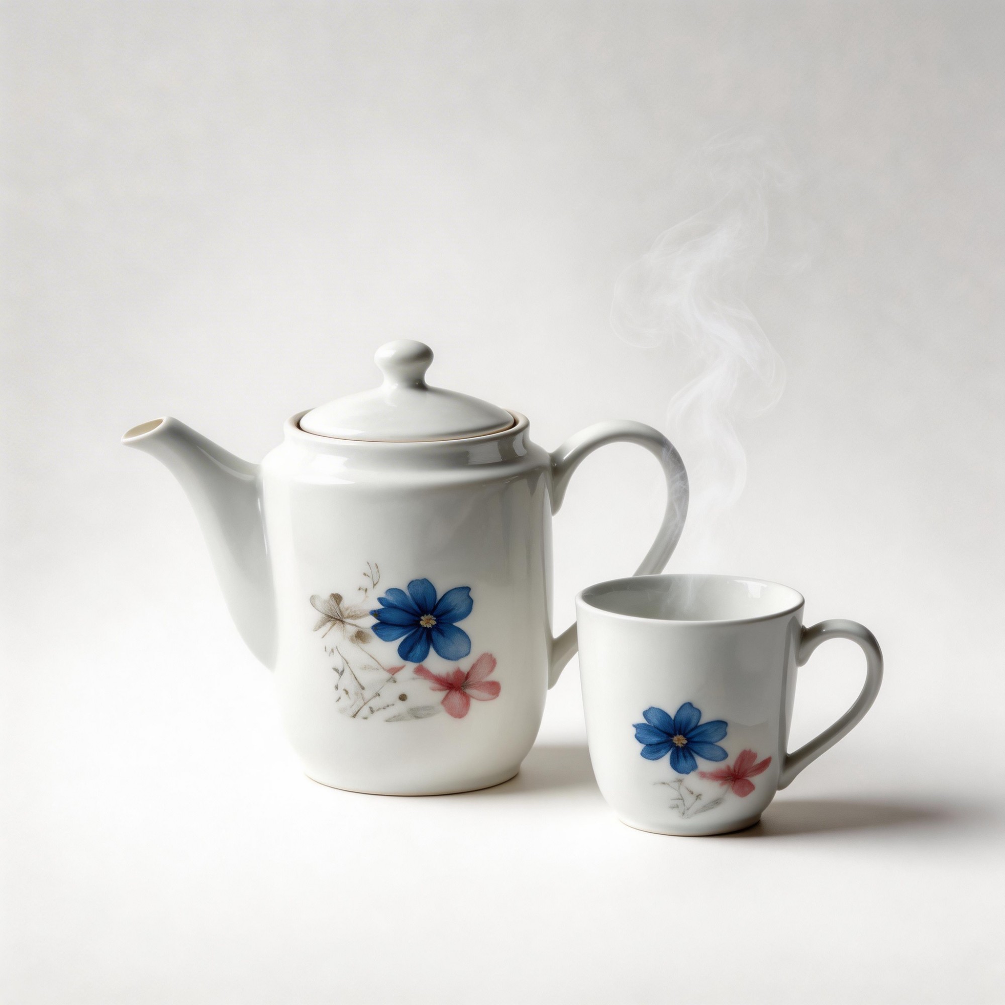 60-Piece Reusable Sustainable Floral Ceramic Dinnerware Set White Porcelain for Home Restaurant Wedding Wholesale