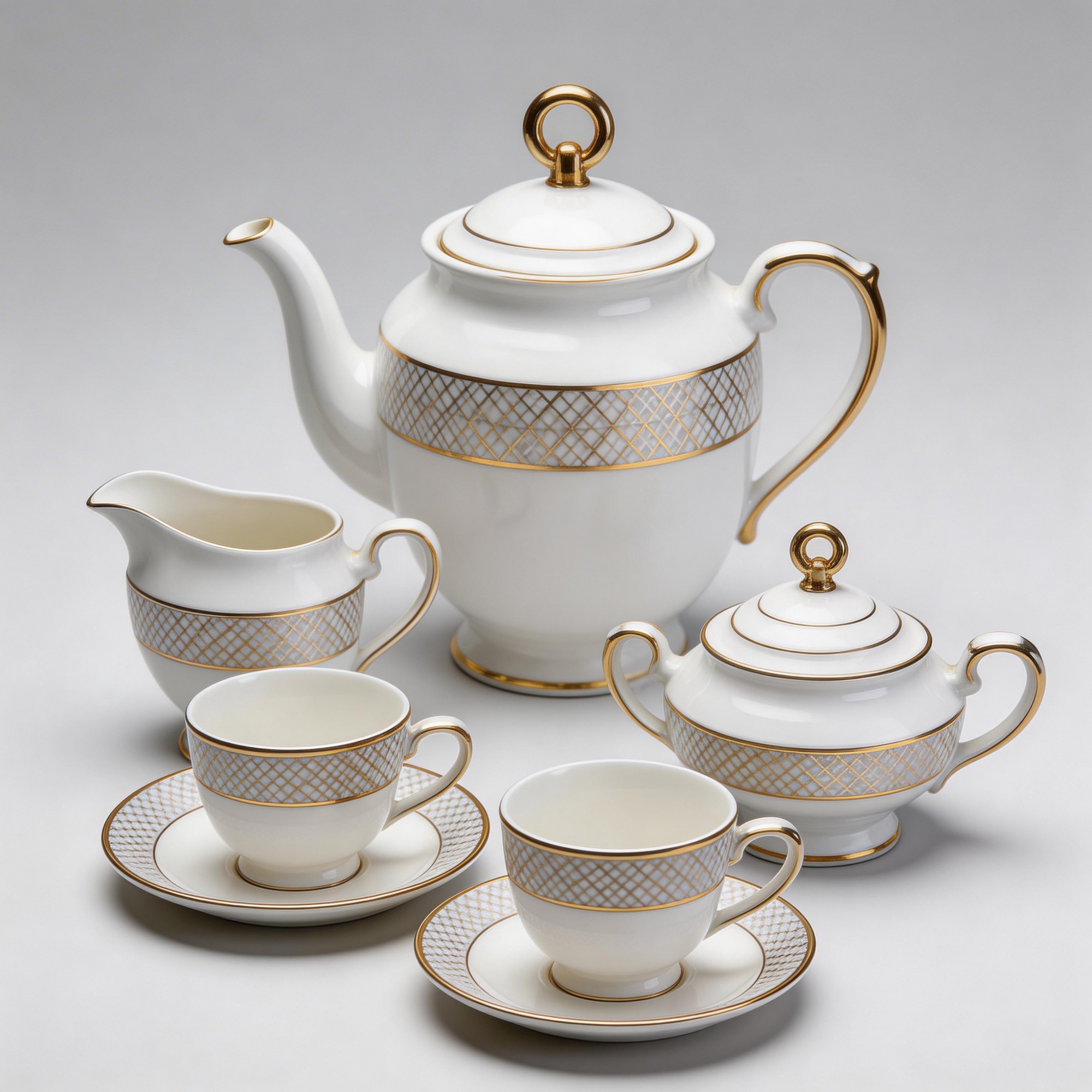 60-Piece European Classic Gold Rim Ceramic Dinnerware Plate Set White Porcelain for Home Hotel Banquet Dishwasher Microwave Safe