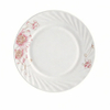Opal White Glass Eco-Friendly Flower Design Customized 10.5'' Dinner Plate for Restaurants