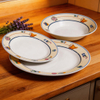 18Pcs Porcelain Dinner Set Colorful Rim Decal Ceramic Dinnerware Harvit Brand Country Design Hot Sale Daily Use/Restaurant/Hotel