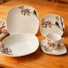 30pcs HARVIT Brand Ceramic Dinner Plate Set with Flower Design for Party Use Guangxi Origin