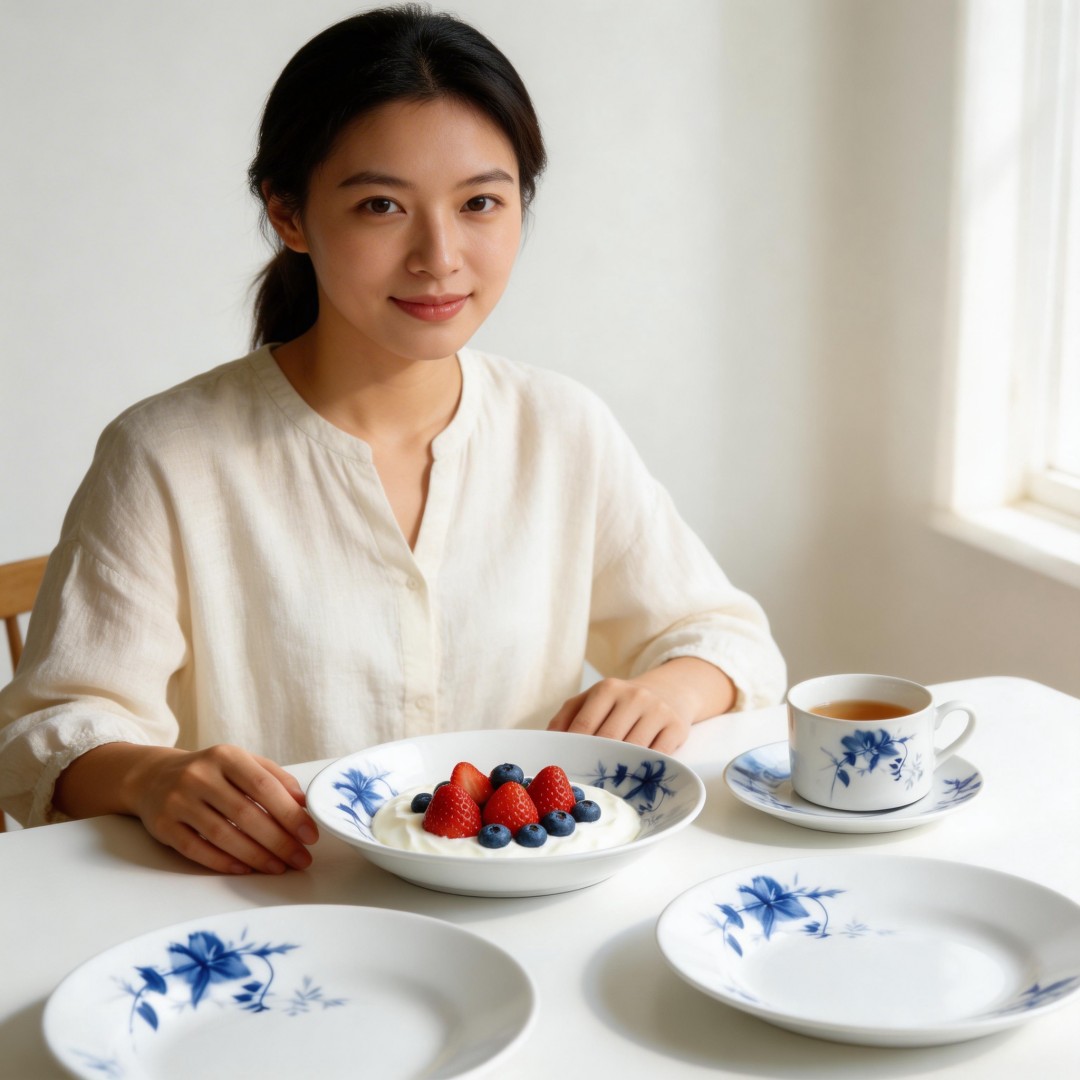 Guangxi Beiliu High Quality Porcelain Oriental Dinnerware Set for Party Use