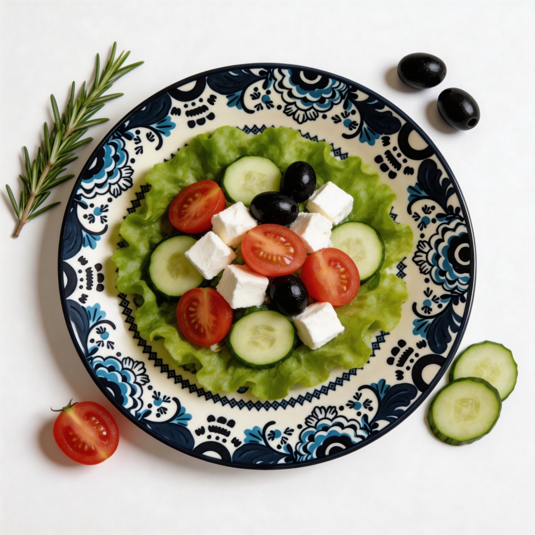 10.5 Inch Food Grade Ceramic Crescent Dinner Plate | White Floral Serving Plate for Home Restaurant Wholesale