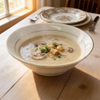 White Porcelain Ceramic Bowls Silver Edge Stoneware Design-Eco-Friendly Classic Dinnerware for Business Gifts Imported Africa
