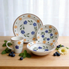 16-Piece Stoneware Dinnerware Set with Hand-painted Design HARVIT Brand Country Style Party Use