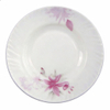 Opal White Glass Eco-Friendly Flower Design Customized 10.5'' Dinner Plate for Restaurants