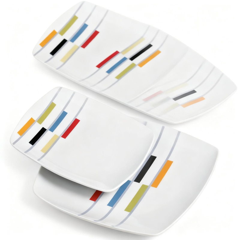 2014 Cheap Square English Porcelain Brand Names Dinner Set House Designs Dishwasher Safe Microwave Safe Oven Safe Contemporary