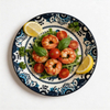 10.5 Inch Food Grade Ceramic Crescent Dinner Plate | White Floral Serving Plate for Home Restaurant Wholesale