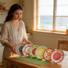 Hot Sale Cheap Bulk Hand Made Painted 10.5 Ceramic Eco-Friendly Retro Design Dinner Dishes Plates for Restaurants-HARVIT Brand