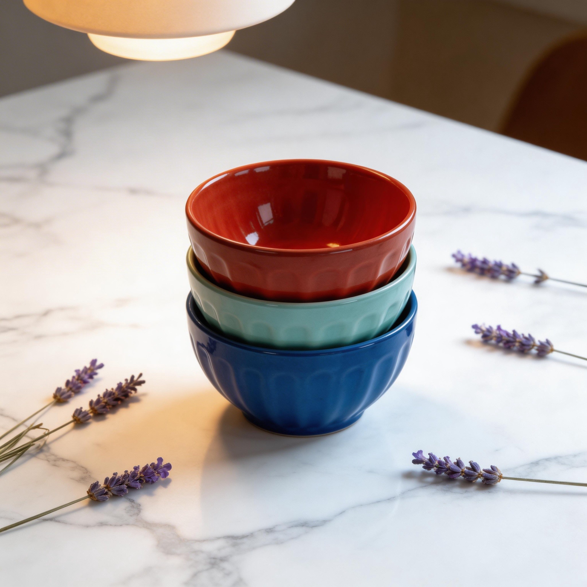 5.25'' Color Glazed Contemporary Stoneware Bowl Durable & Eco-Friendly Oven Safe