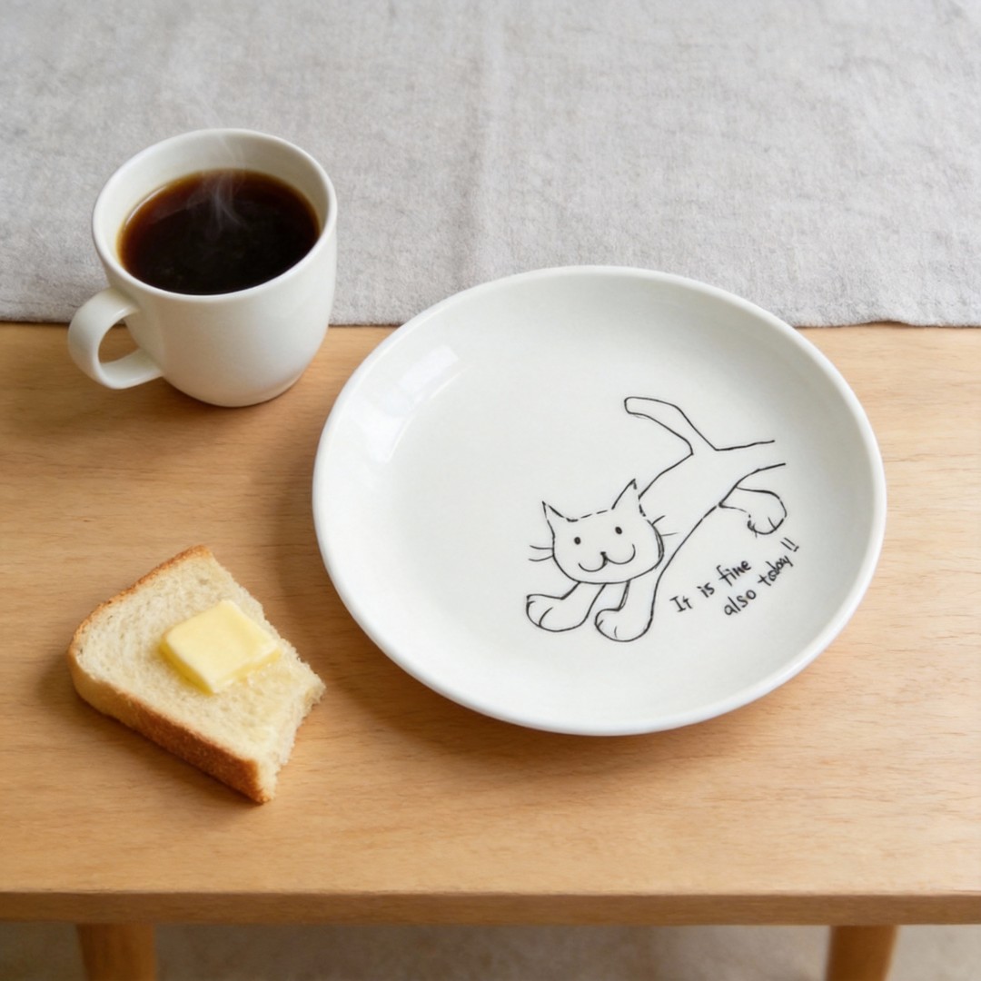 White Porcelain Plate/Stock Plate/Cheap Porcelain Plate-HARVIT Or YOUR BRAND Cartoon Design Business Gift