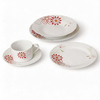 30 Pcs Round Modern Japanese Porcelain Dinnerware Sets with Flower Design-English & Royal Porcelain Tableware