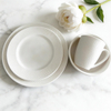 Harvit 16-Piece Embossed Minimalist Stoneware Dinner Set for Parties