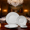 HARVIT Restaurant Dinner Plates Embossed/Relief Debossing 20-Piece Ceramic Dinnerware Sets Minimalist Design Italian Set