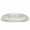 Solid Pure White Eco-Friendly Minimalist Round Fine Porcelain Dishes & Plates for Restaurant/Hotel/Homeware Daily Use