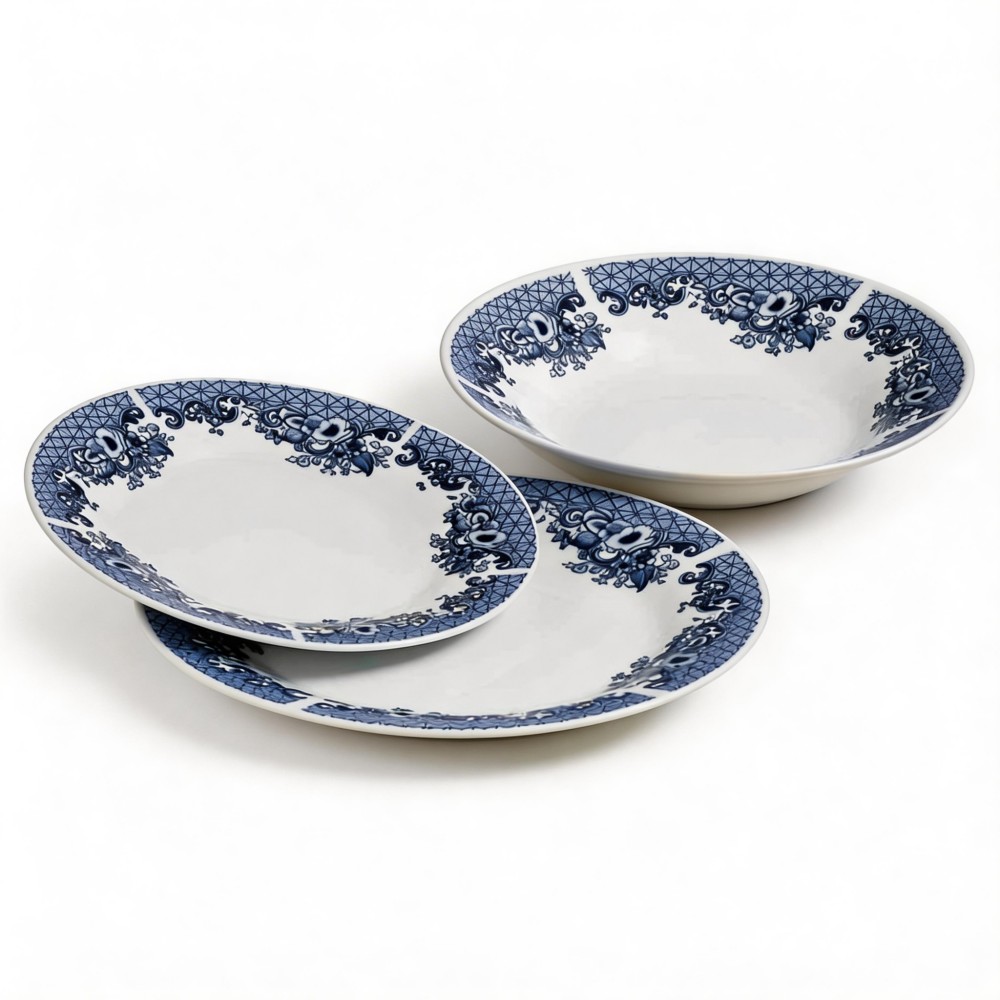 The Vintage Style 18-Piece Porcelain Spanish Dinnerware Set by Harvit HYPR-A051