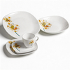 30-Piece Square Porcelain Dinnerware Set Harvit Brand Dishwasher & Microwave Safe Fade Resistant for Restaurants