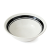 HARVIT Eco-Friendly Retro Turkish-Style Stoneware Handmade Salad Bowls with Color Band Rim