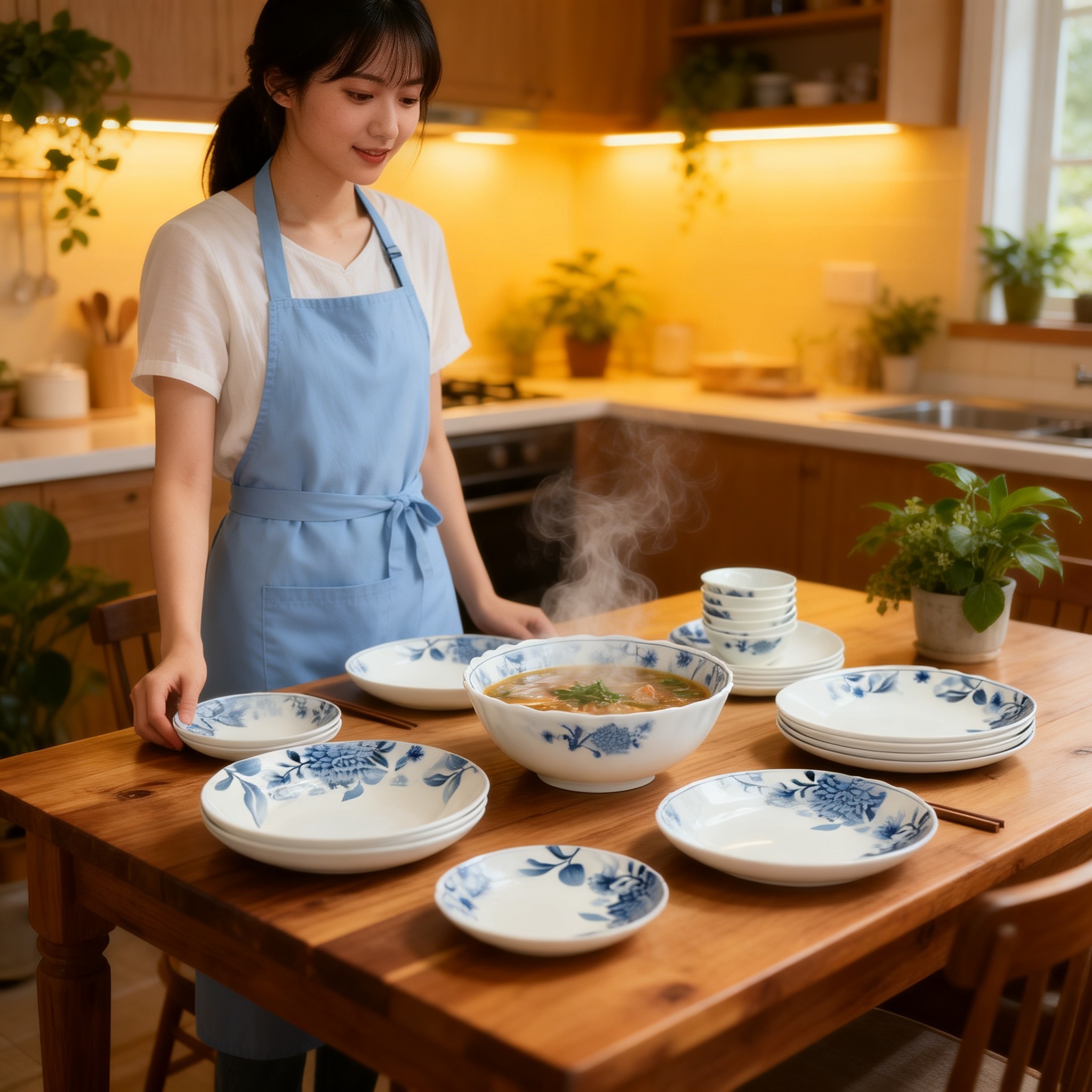 HARVIT 28PC Heat Resistant Oven/Microwave Safe Asian Design Ethiopian Opal Rough Glass Dinnerware Sets for Hot Sale