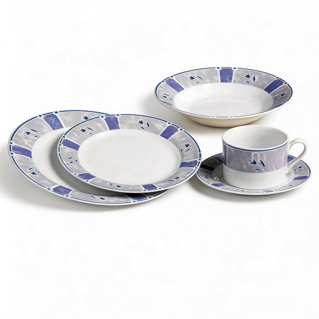 20PCS Porcelain Dinner Set with Contemporary Design Cheap White Dinnerware for Restaurant Use