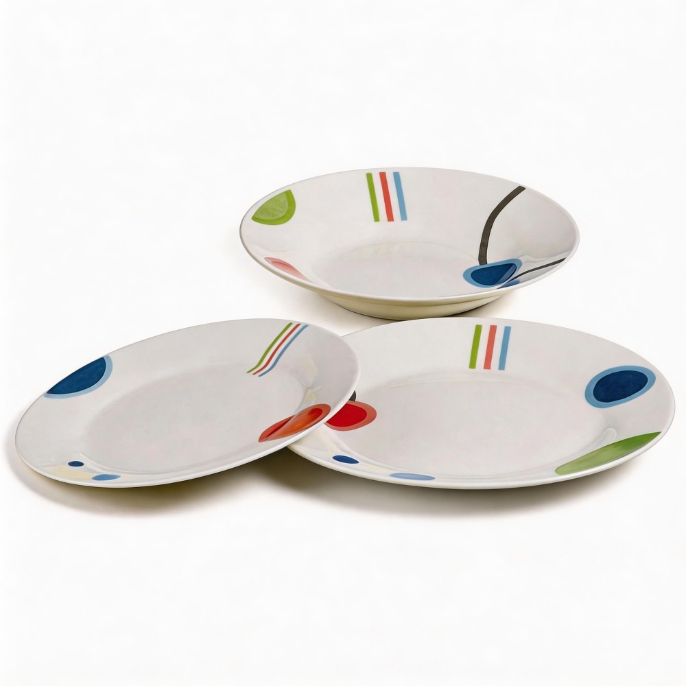 The Vintage Style 18-Piece Porcelain Spanish Dinnerware Set by Harvit HYPR-A051
