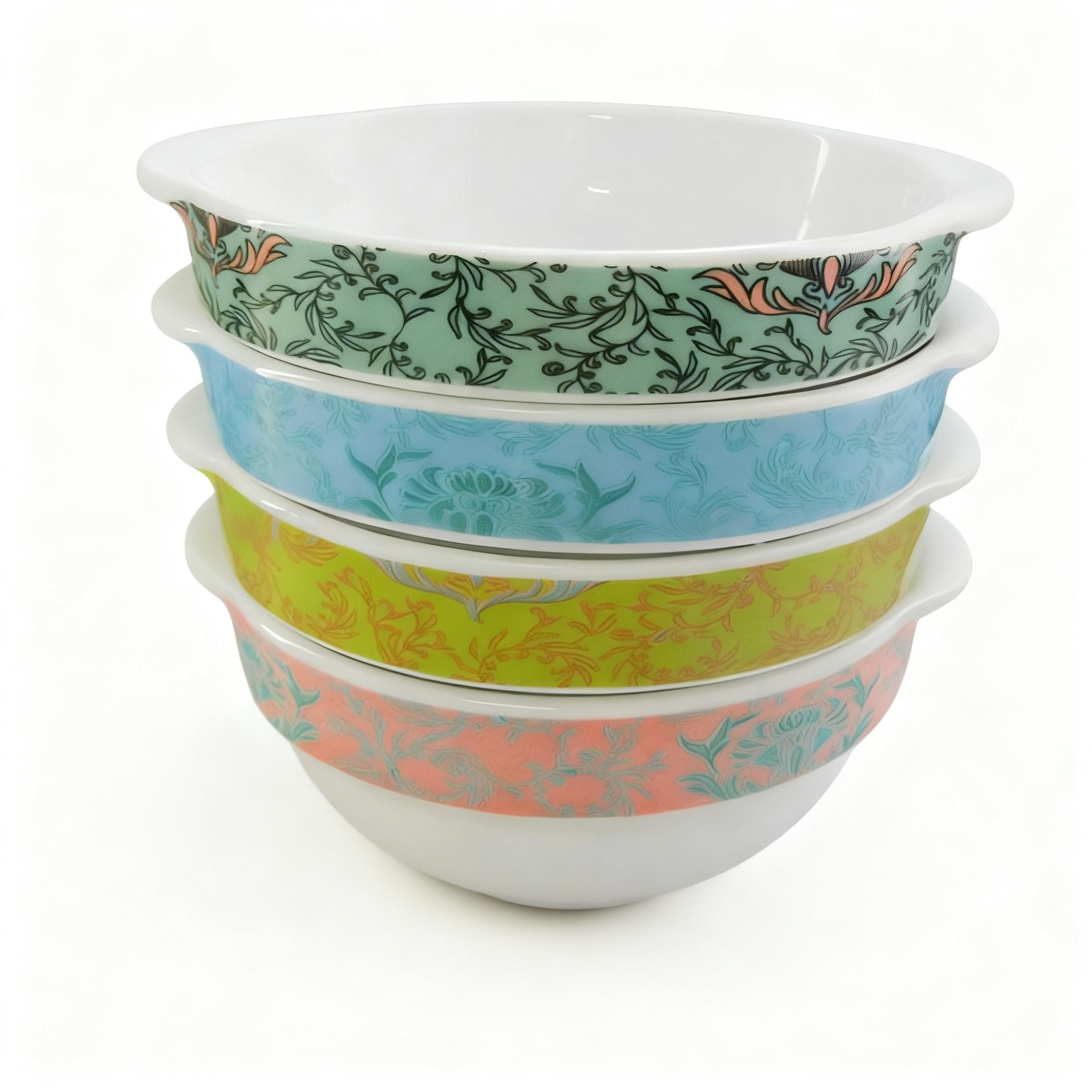 HARVIT Contemporary Eco-Friendly Ceramic Thermos Soup/Dessert/Rice Bowls-Personalized Mixing Serving Bowls for Business Gifts