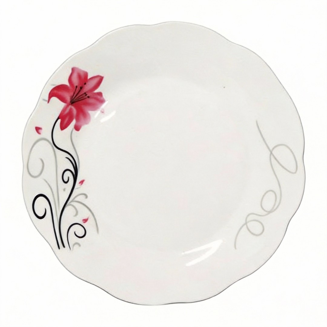 Wholesale Ceramic Dinner Plates/Soup/Salad/Side/Flat Plates Serving Dishes-Cheap Porcelain Plate HARVIT Brand Flower Design