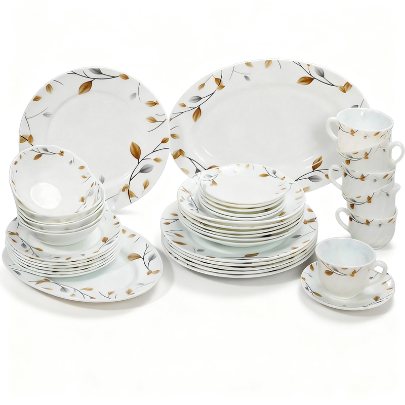 Thermal Shock Proof Wholesale Tableware Turkish Market Opal Ware Glassware Dinner Set Products With Gift Box Packing